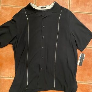 A[X]ist silk bowling shirt.